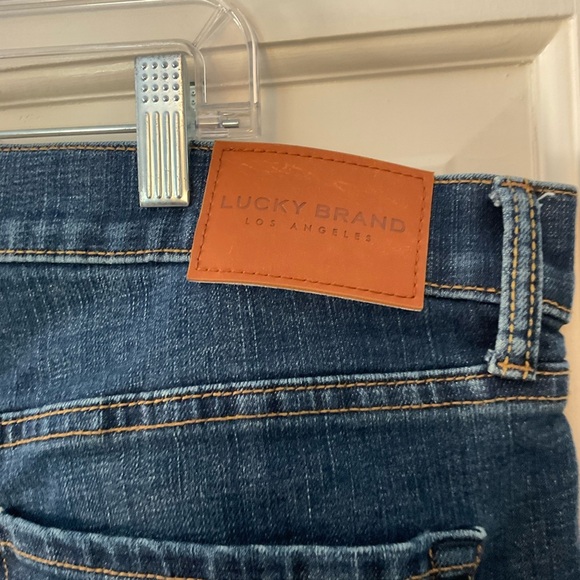 Lucky Brand 121 Slim Straight Jeans Dark Wash Blue Mens Size 38 x 30 - Picture 5 of 11